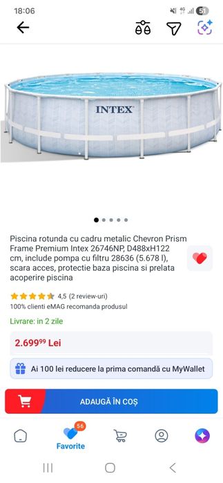 Piscină exterioară folosita