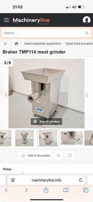 Masina de Tocat Carne Industrială