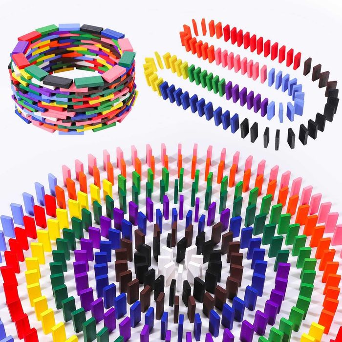 Дървено Домино, 360 части, 34 Механизма, Книжка Чанта , Подарък Спинер