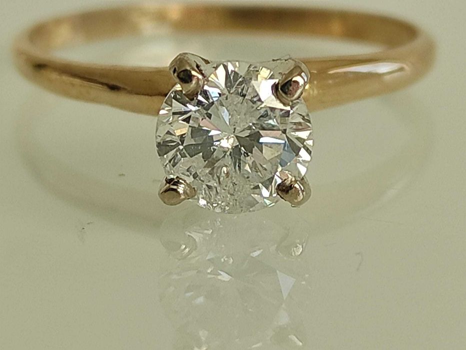 Inel logodna aur 14k cu diamant 0.8ct