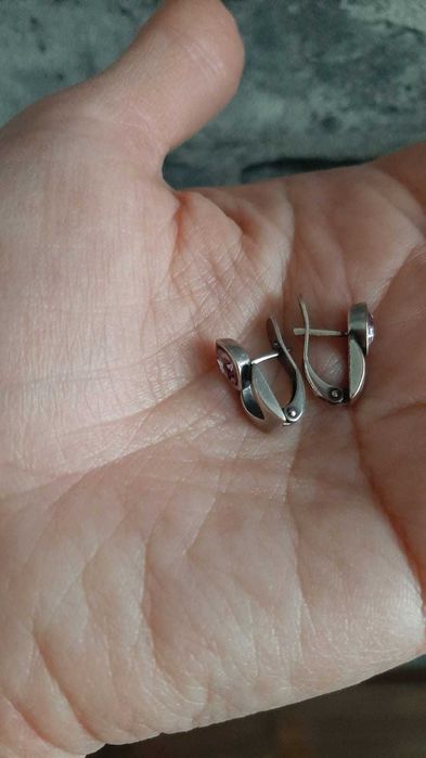 Серьги серебро 5000тг