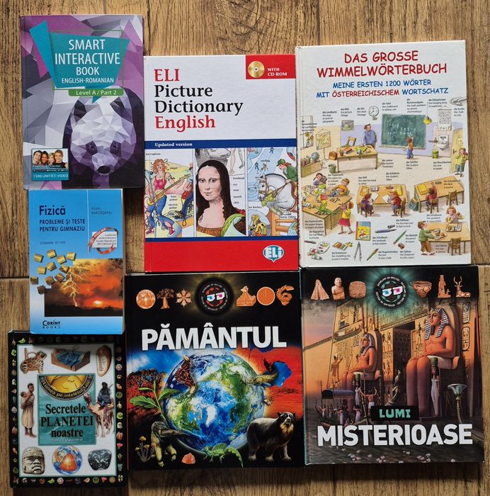 Lot mare carti de povești, atlase, manuale școlare si de psihologie