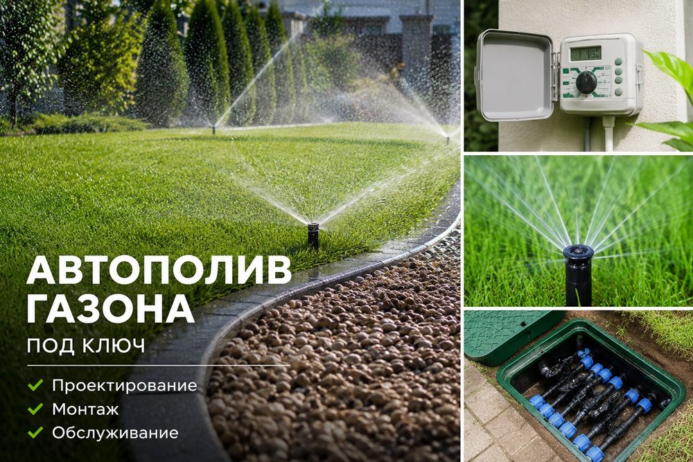 Автополив газона под ключ, удобно, красиво и экономно