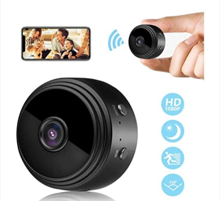 Безжична WiFi мини магнитна камера, домашна охрана