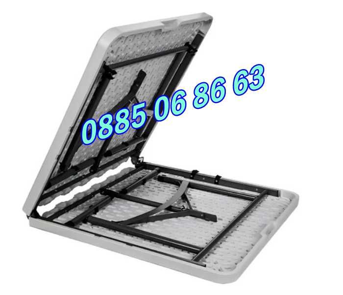 Сгъваема маса за кетъринг, градинска маса 180/74 см, къмпинг маса