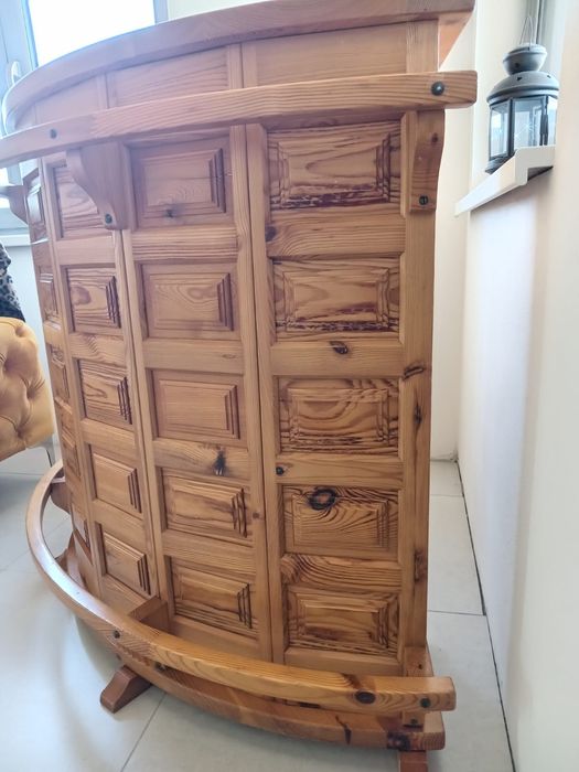 Set mobilier rustic din lemn masiv