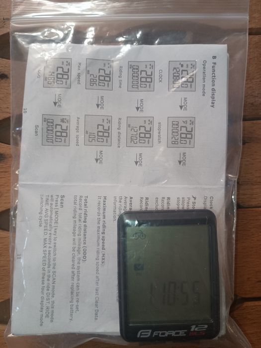 Vând ciclocomputer wireless  B Force 12