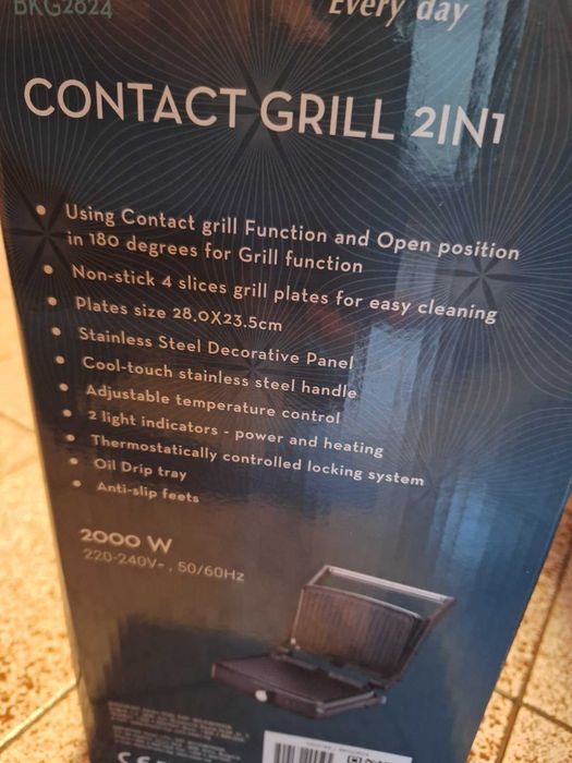 Контактен грил 2 в 1 BRAVISSIMO BKG-2824 – 2000W