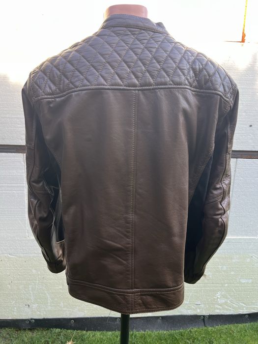 Geaca moto de vara din piele naturala combinat cu textil marimea L-XL