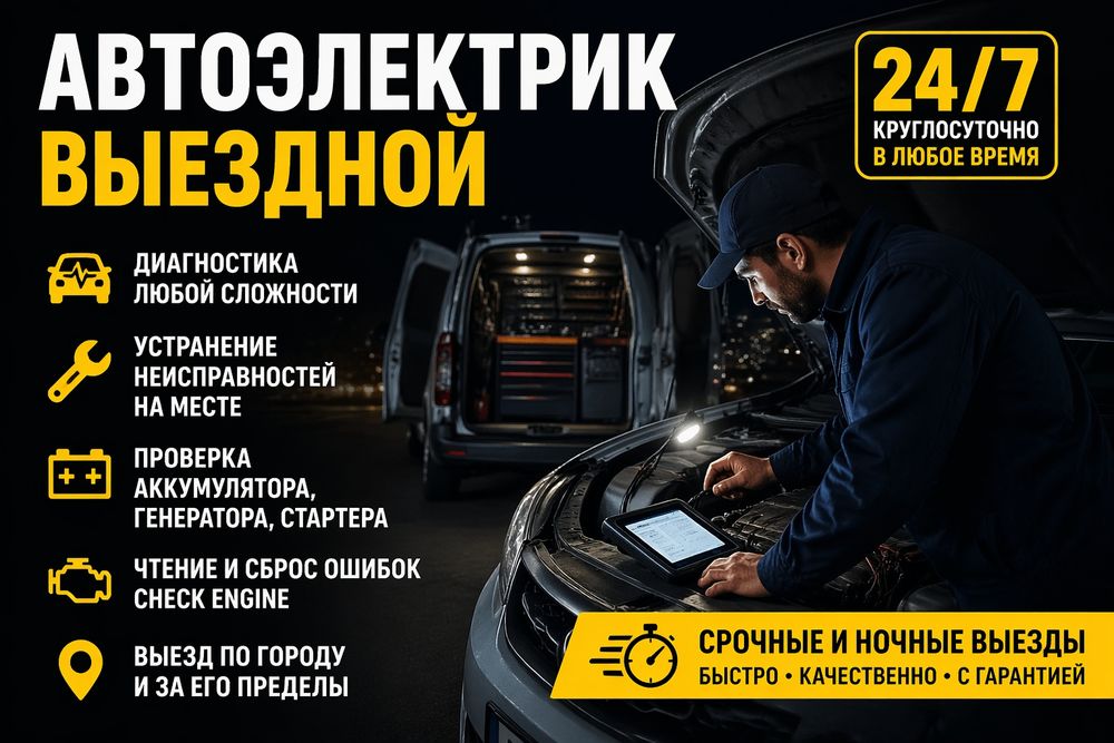 Выездной автоэлектрик | Срочно | Круглосуточно