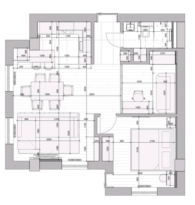 Квартира ЖК Nukus Avenue 2/6/12 60,06 м2