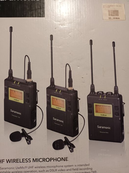 Kit Lavaliere Saramonic UWMIC9 KIT2 UHF Wireless RX9 + 2 TX9 Negru