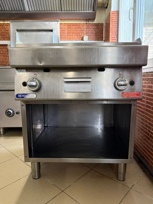 Plită grill Horeca profesională Modular pe gaz (Fry Top), 2 zone de gătire