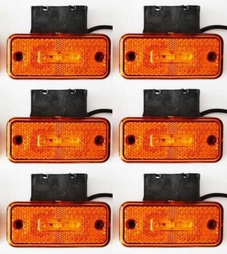 1 бр. ЛЕД  LED габарити рогчета за камион ремарке , ОРАНЖЕВИ , 12-24V