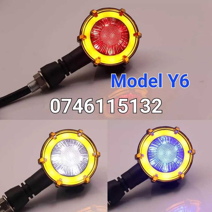 Semnalizare LED Progresiva-Semnalizari-Moto Chopper Motocicleta Atv-Y6