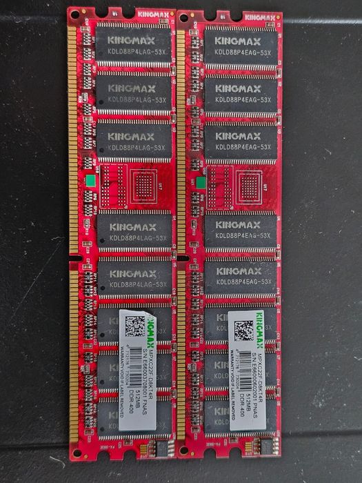 2x RAM KingMax 512Mb