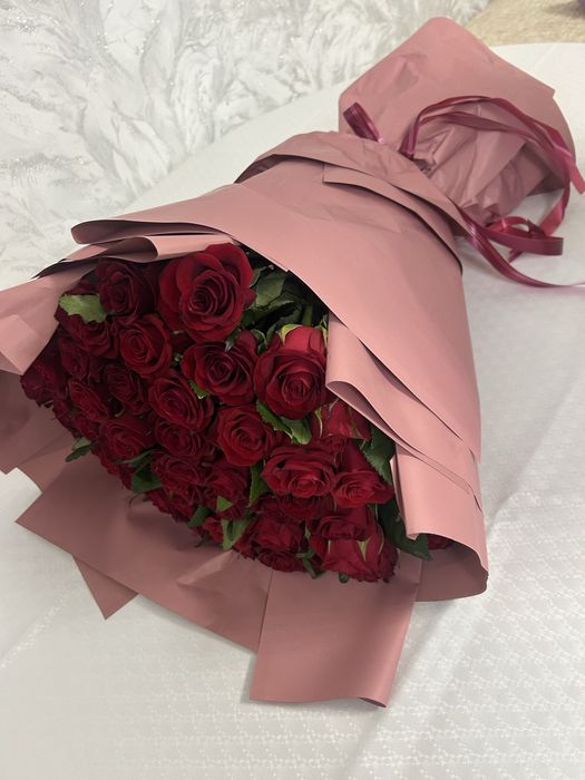 Свежий букет 55 роз