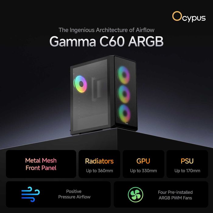 Ocypus Gamma C60 WH ARGB / Ocypus Gamma C60 BK ARGB / 35 $ - 45 $