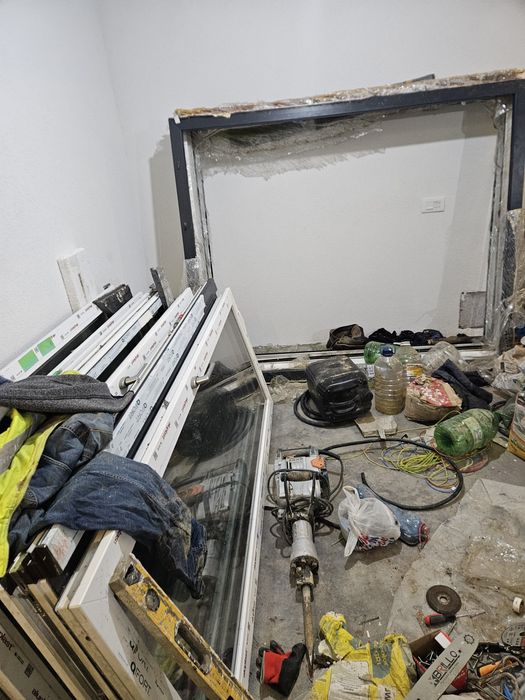 Ușă balcon / fereastră PVC QFORT 7Stars – 1660 x 1970 mm – Gri antraci