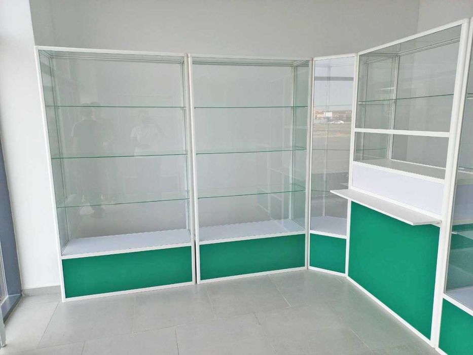 Прилавок витрина, стеклянная, metal oynaly vitrina va prilavkalar