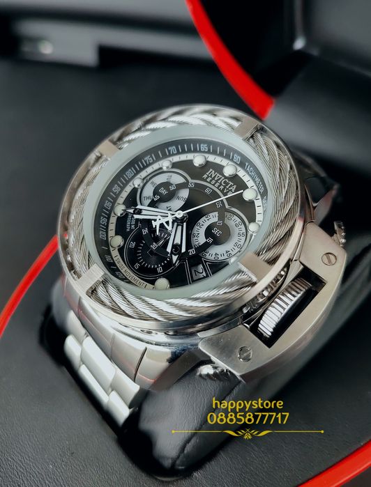 часовник INVICTA Reserve I-Force Chronograph Silver 52 mm, Инвикта нов