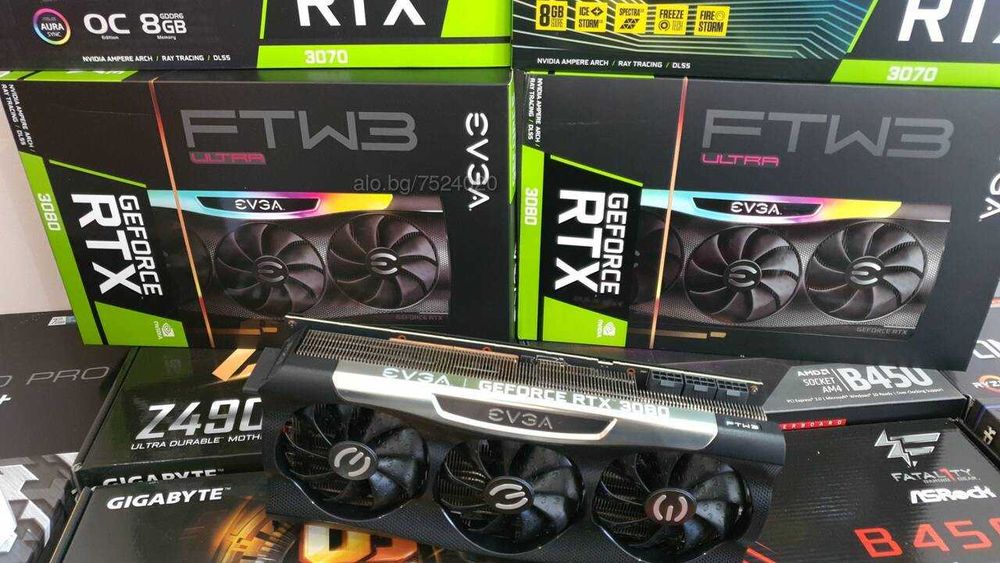 Видеокарта EVGA GeForce RTX 3070 FTW3 ULTRA GAMING ,12 м.Гаранция