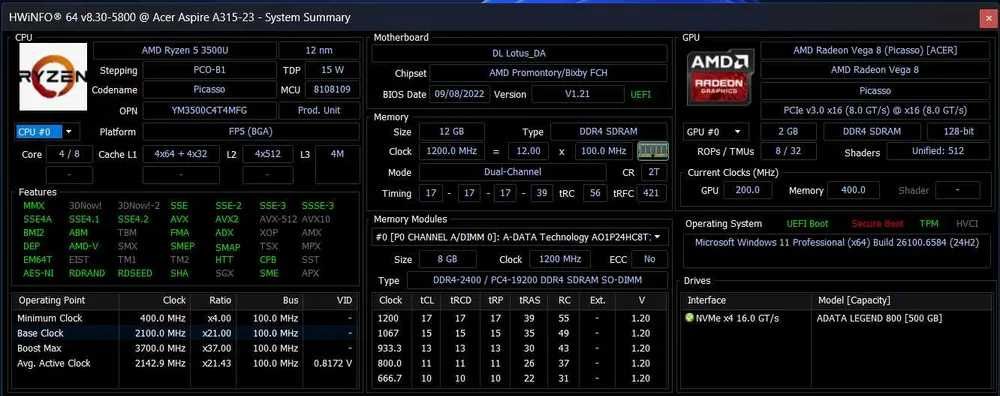Acer Aspire 3 A315-23