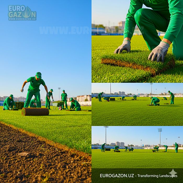 Рулонный газон с доставкой — Ташкент и область