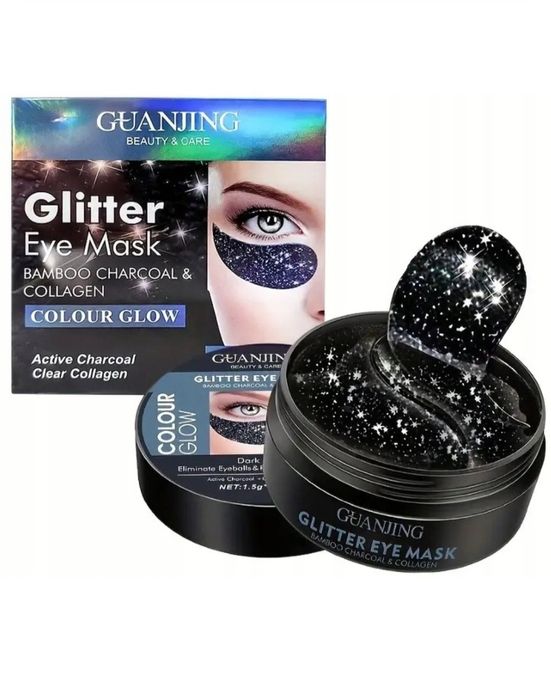 Маска за очи с активен въглен и колаген, 60 броя- Glitter Eye Mask