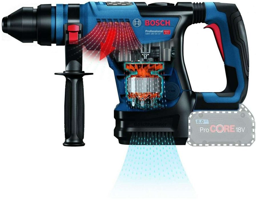 Перфоратор аккумуляторный BOSCH GBH 18V-34 CF кейс, без аккумулятора