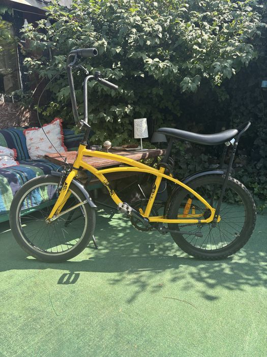 Bicicletă Pegas pentru copii retro galbenă, stare foarte bună