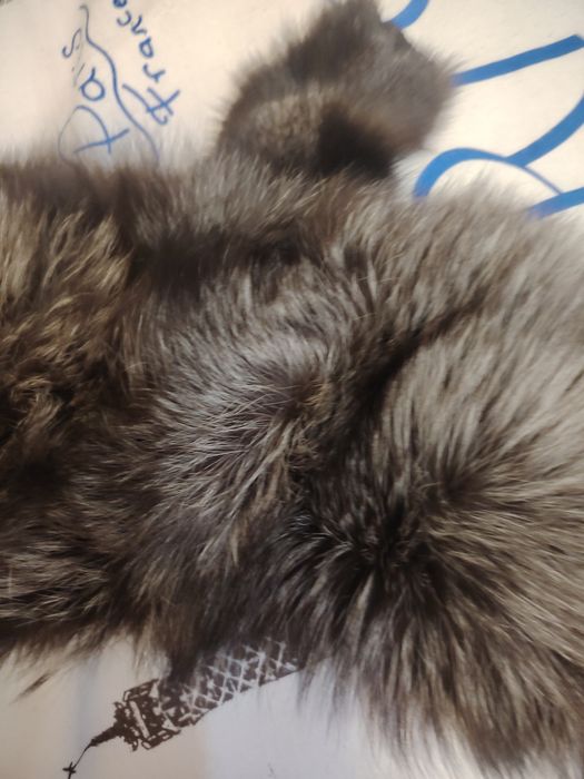 Мех чернобурка цельный