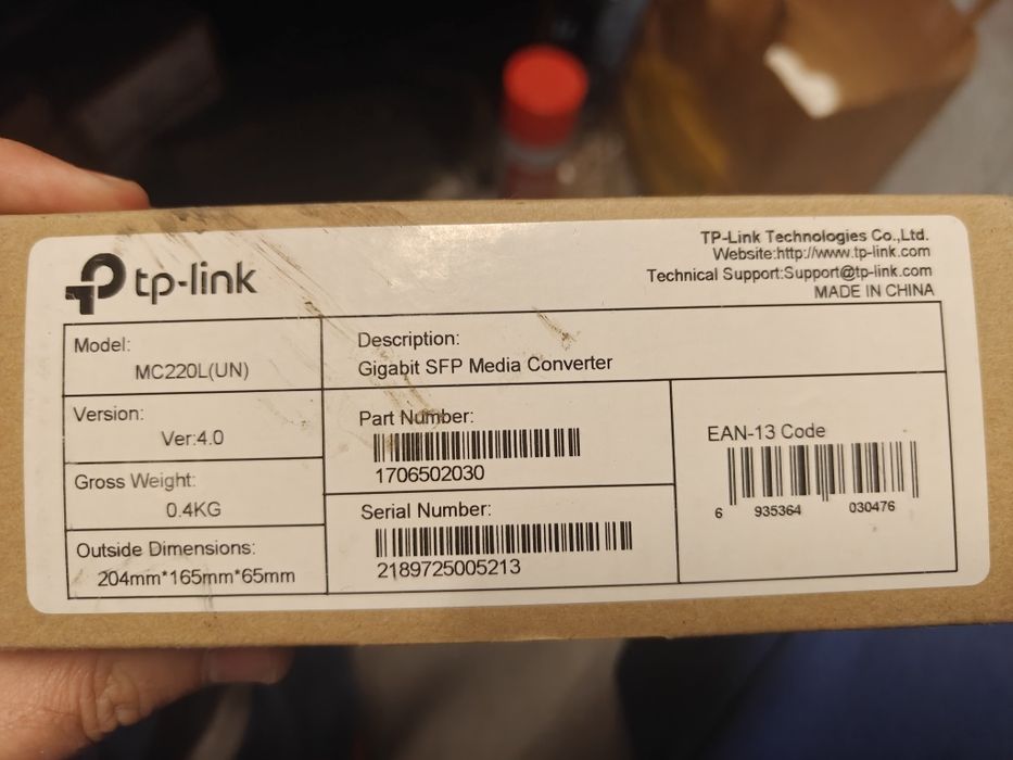Tp-link mc220L convertor media (RJ45 ↔ SFP)