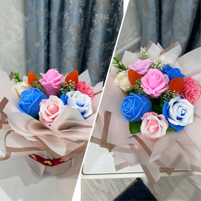 Букет гулдер сапалы сабыннан жасалған