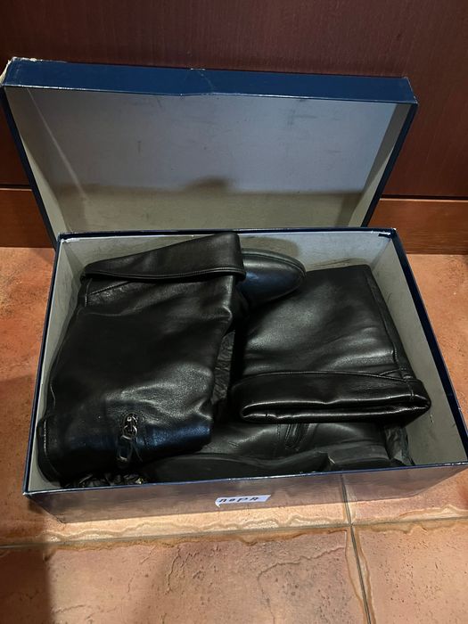 Италиански ест. Кожа ботуши