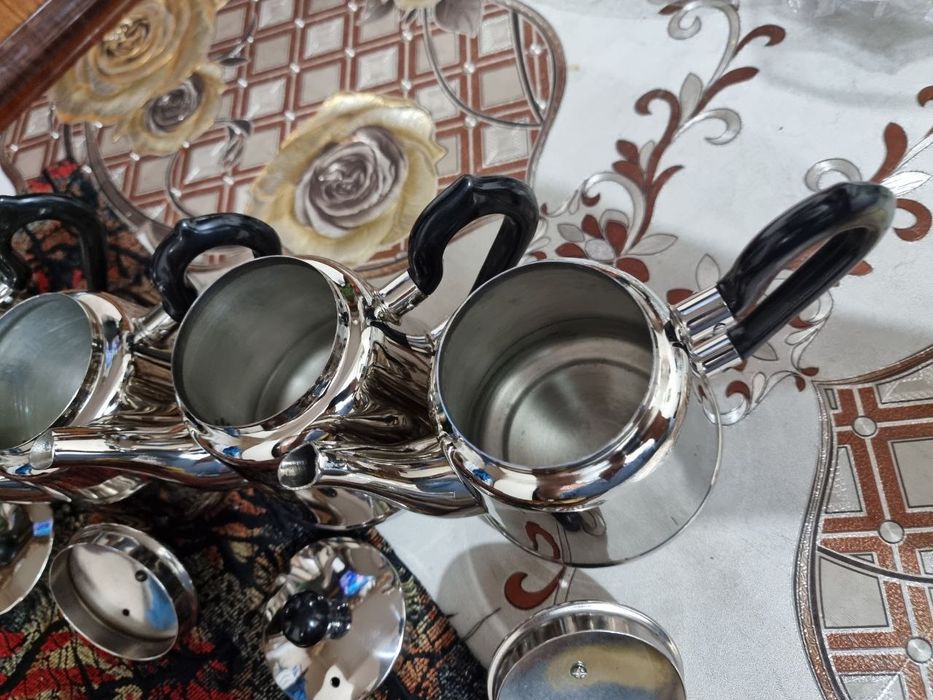 Мелхиор латун чойне .Чайник латун пакрытый никелем Мелхиор