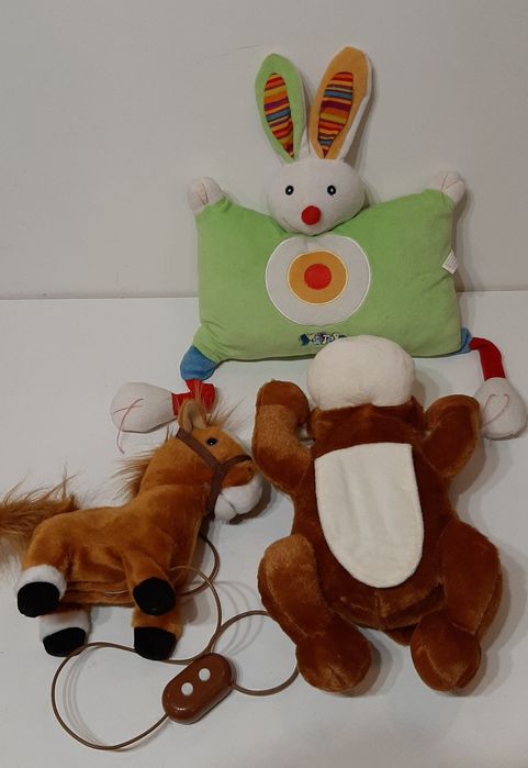 !!! Музикална плюшена  играчка+зайче-възглавничка+конче