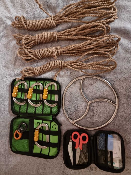 kit shibari ring ropes jute panzer carabiner swivel