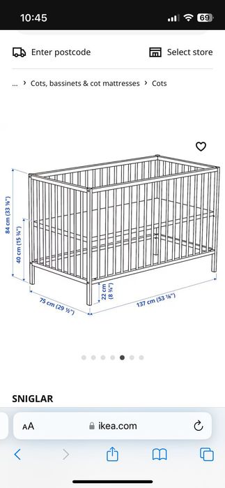 IKEA Сниглар с Плитекс матрасом