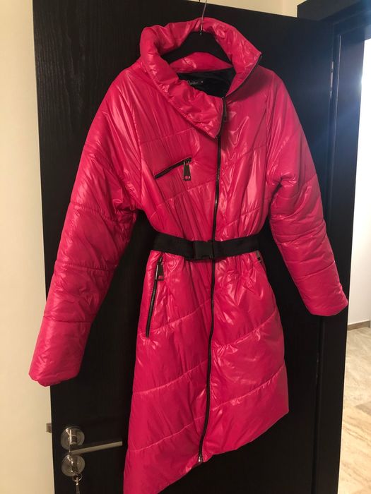 Дамско яке, асиметрично в розов цвят