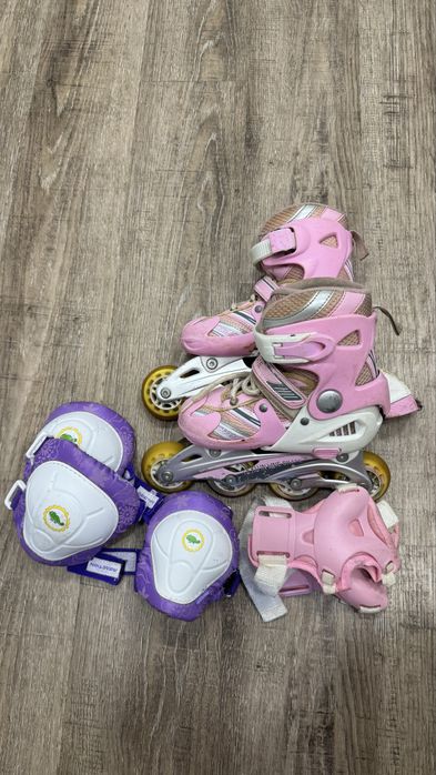 Ролики детские розовые