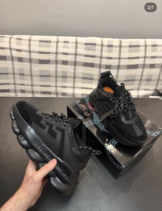 *DISCOUNT* Versace Chain Reaction Full Black PREMIUN ( Livrare cu Verificare Colet)