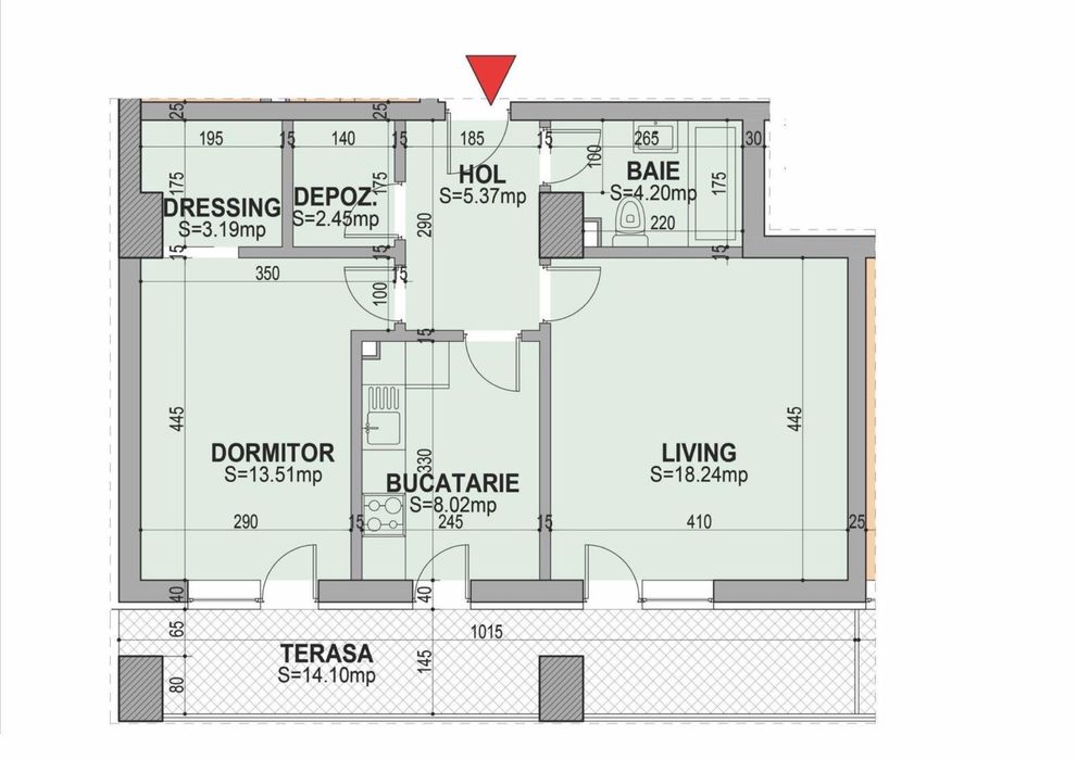 Proprietar, vand apartament cu 2 camere mobilat + loc de parcare subte
