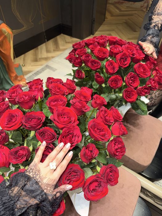 Розы в корзине, букет, цветы