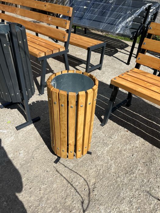 Cos de gunoi stradal metal/lemn