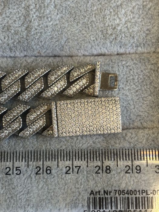 Сребърна гривна Монако с камъчета 37.4гр 925