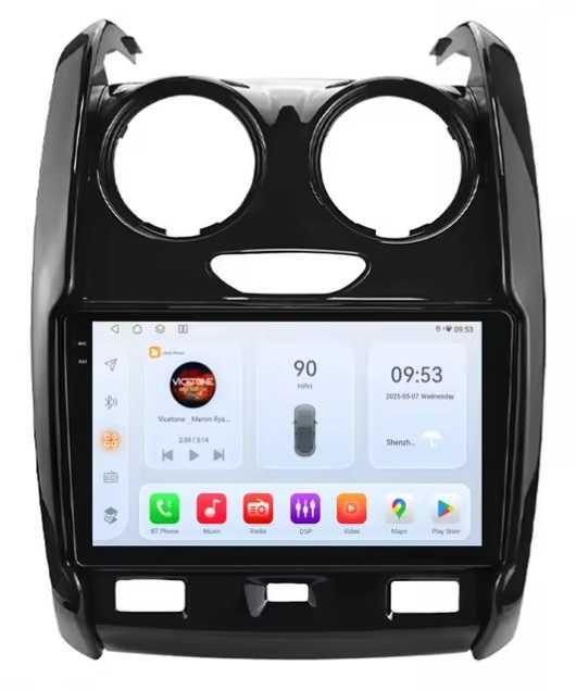 Мултимедия 9″ Android 14 за DACIA DUSTER I CARPLAY навигация RDS DSP