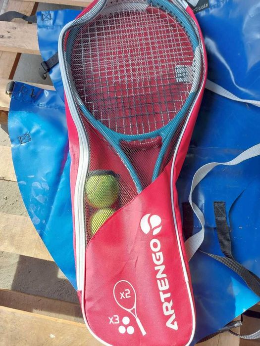 Set tenis Artengo, 2 rachete, 3 mingii