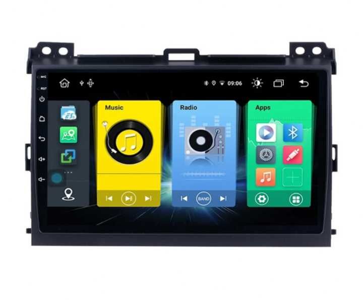 9-инчова мултимедия за TOYOTA Land Cruiser 120 Prado (2002–2009)камера