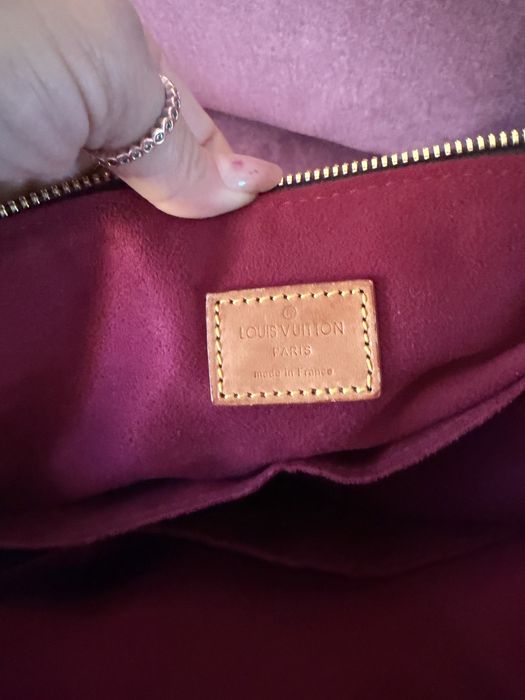 Poseta  canvas si manare din piele naturala